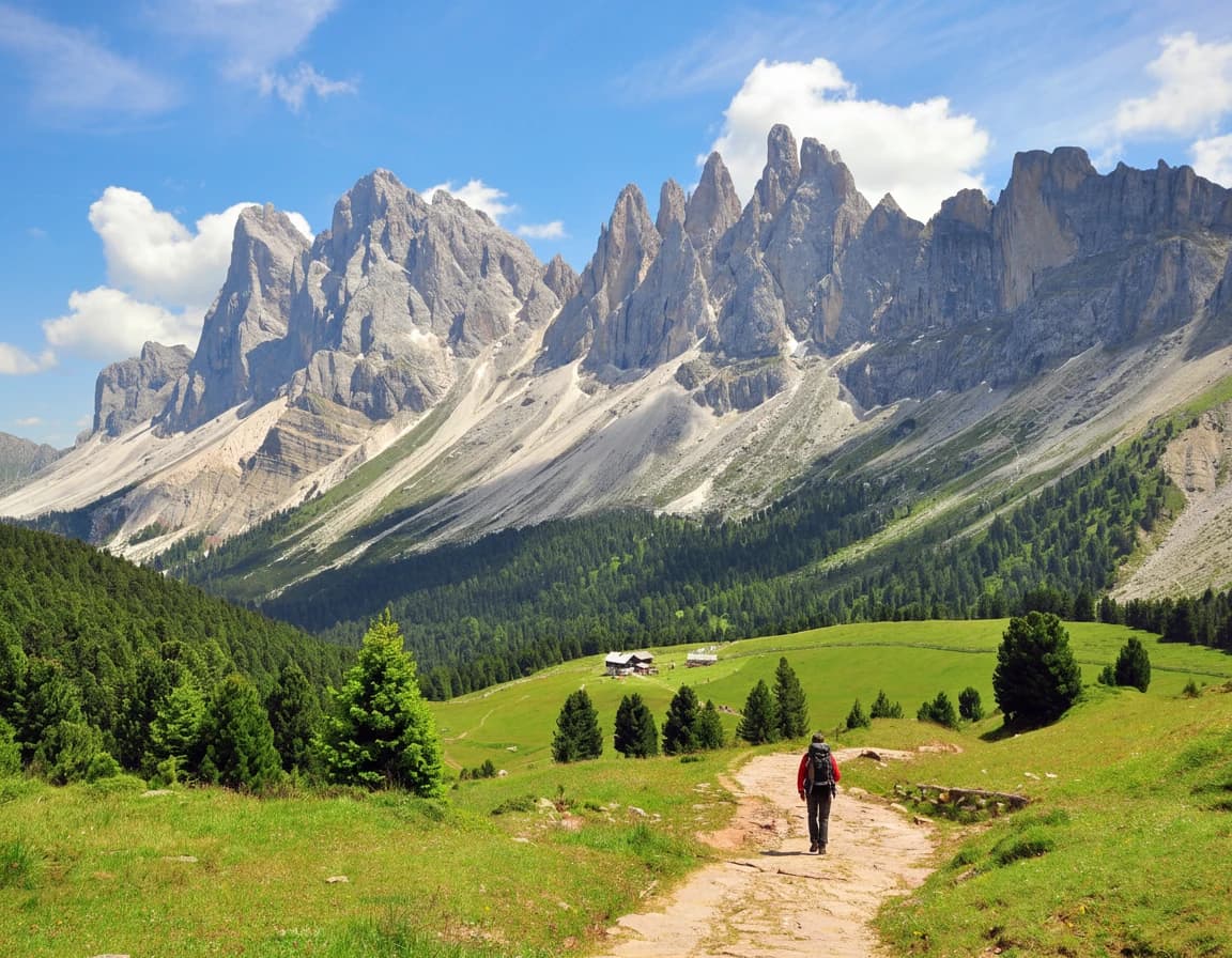 Hiking path in Alps