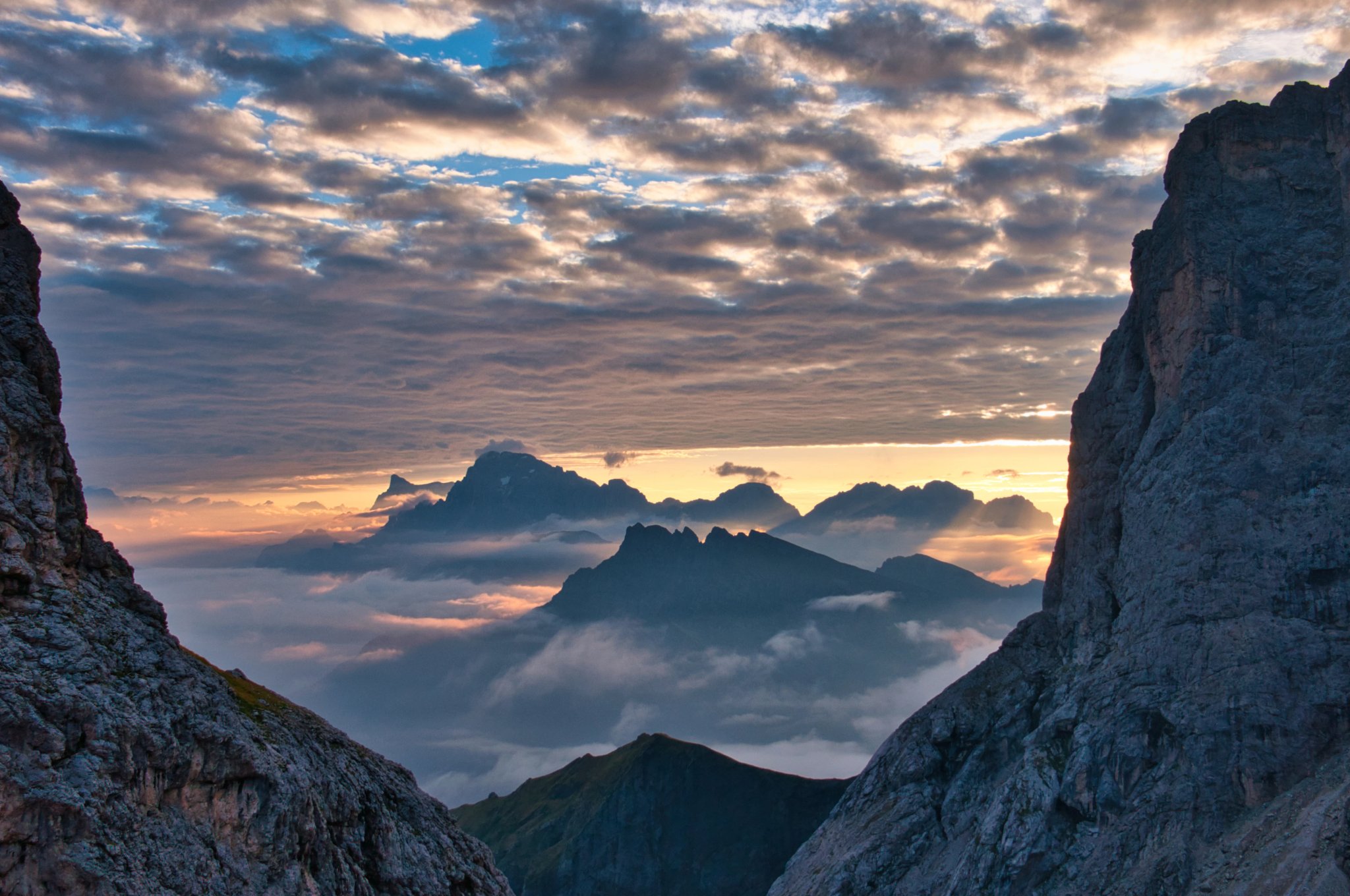 Sunrise at Rifugio Mulaz, Alta Via 2, Dolomites, Italy