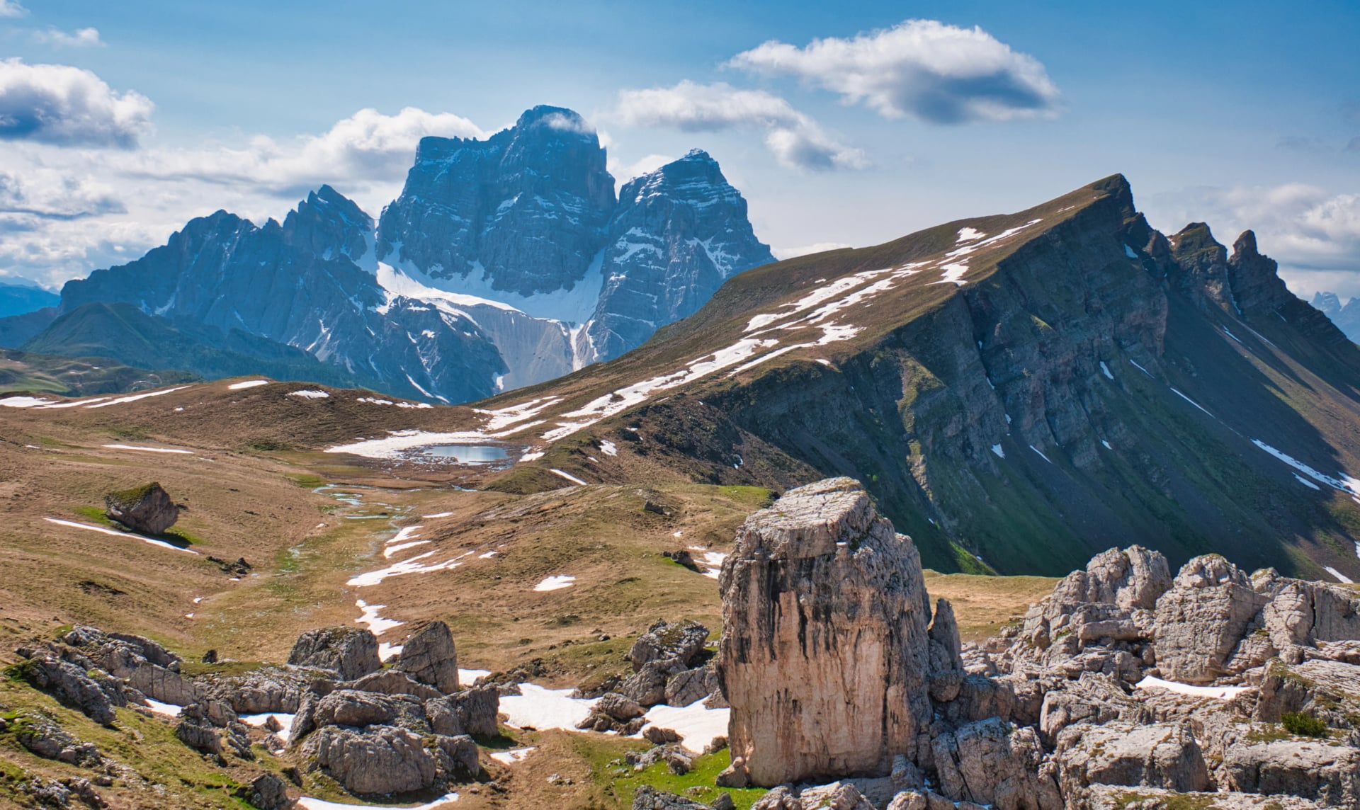 Path to the Pelmo, Alta Via 1, Dolomites, Italy