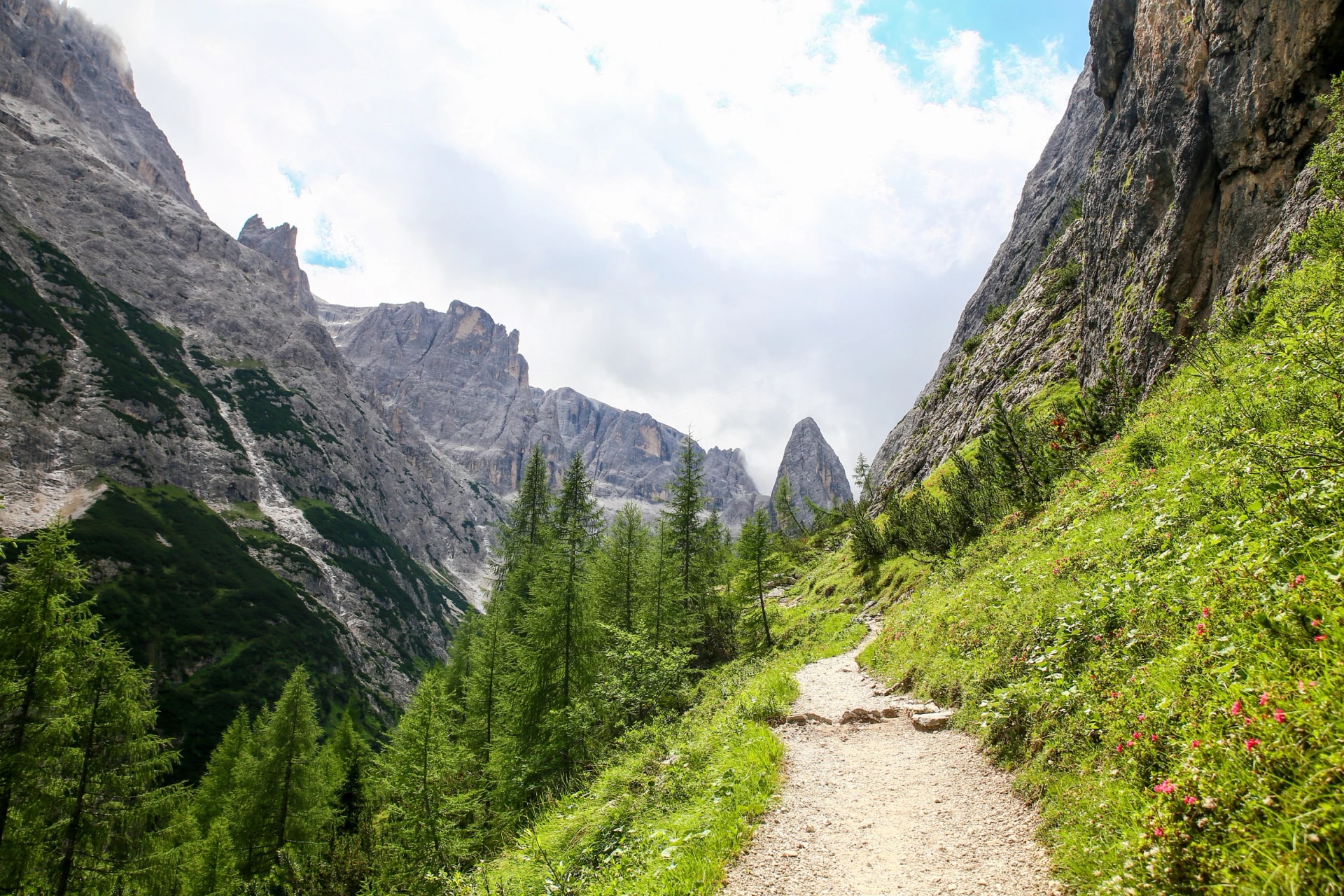hiking to rifugio comici - peak twelve, la lista, croda dei toni, alps, dolomites, Italy