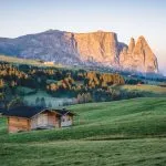 the schler mountain massif from seiser alm