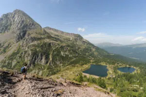 View of Colbricon Lakes from above